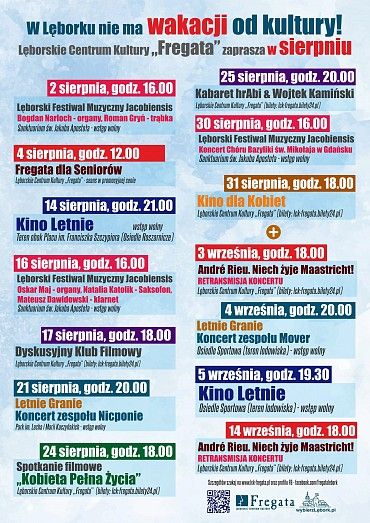 Wakacje z kulturą - sierpień